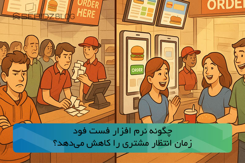 Fast food software managing customer queues and wait time